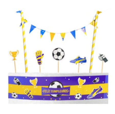 Mini banderín torta Set Futbol BOCA