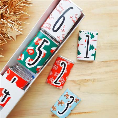 Adviento en Cajita con 24 chocolatines