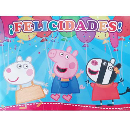 Afiche Peppa Pig Felicidades
