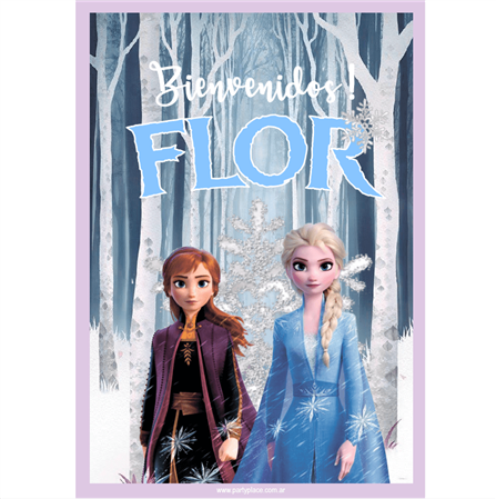 Afiche Pers. Frozen Bienvenidos