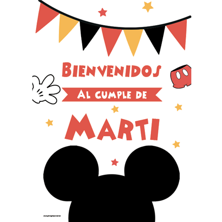 Afiche Pers. Mickey Mouse