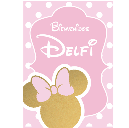 Afiche Pers. Minnie oro Mod1