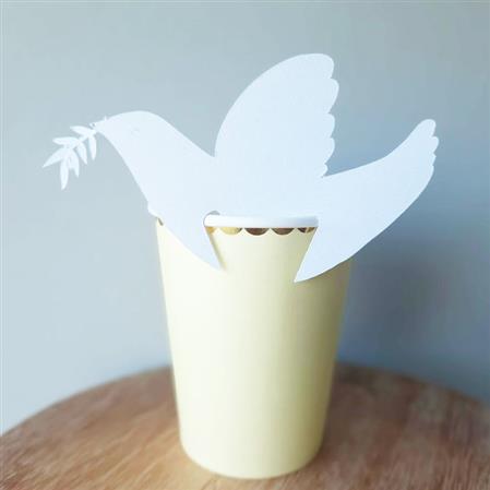 Apliques para vasos paloma 12u