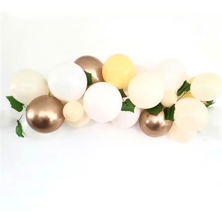 Arco de Globos Deco pared. "Yellow cloud" dorado