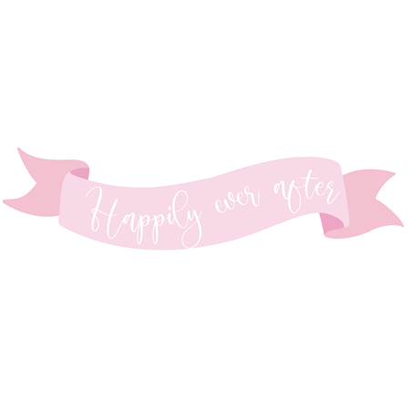 Banner de papel banda Happily. Pers