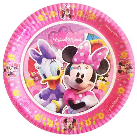 Bandeja redonda de cartón Minnie Mouse
