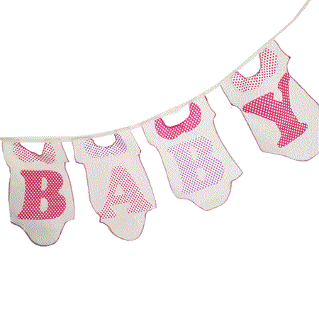 Banderin tela Baby Shower de 2,2mt