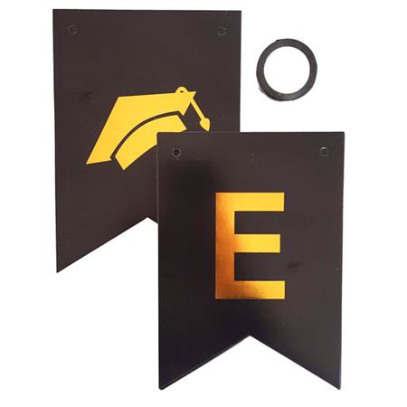 Banderin egresados negro y dorado