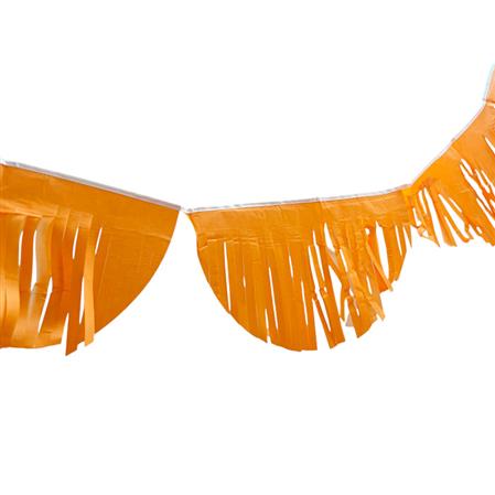 Guirnalda flequillo de papel curva naranja