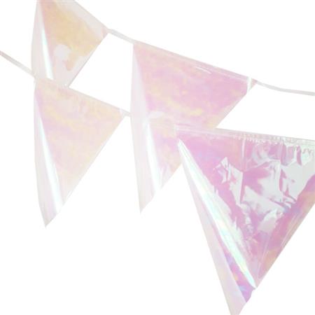 Banderín triangulos iridiscente articulado