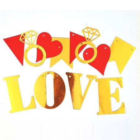 Guirnalda frase LOVE dorada marriage