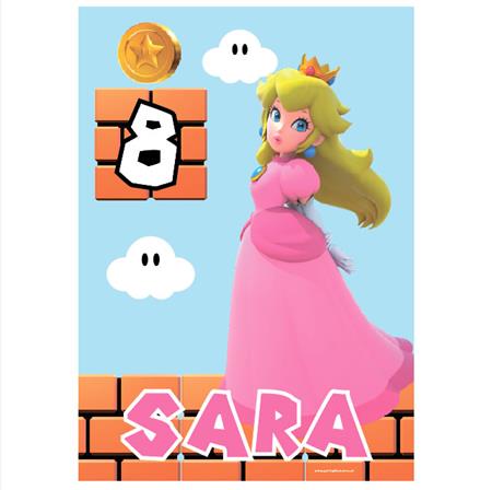 Afiche Pers. Mario Bros (Peach)