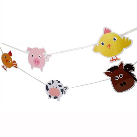 Banderín troquelado animalitos de Granja