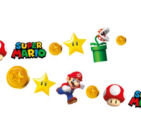 Banderín troquelado Mario Bros