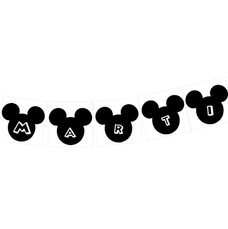 Banderín Cabezas de Mickey Pers.
