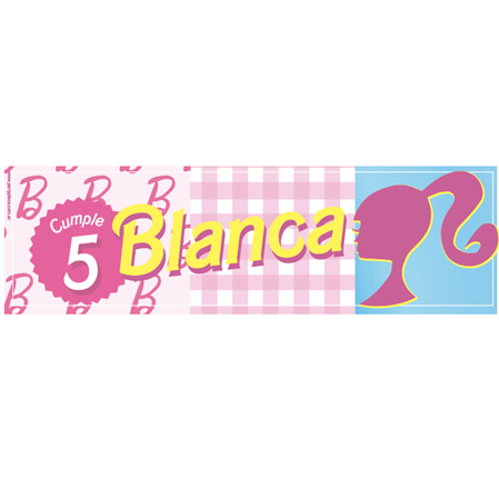 Banner de papel Barbie Pers