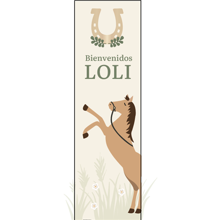 Banner de papel Caballos vertical Pers.