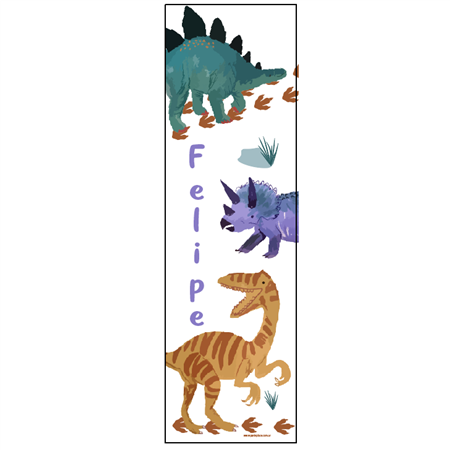Banner de papel Dinosaurus blue Vertical Pers.