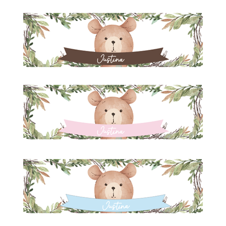Banner de papel Teddy Bear Pers.