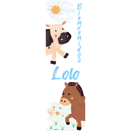 Banner de papel Granja celeste Vertical Pers