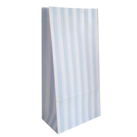 Bolsa con base raya doble. Celeste 10u