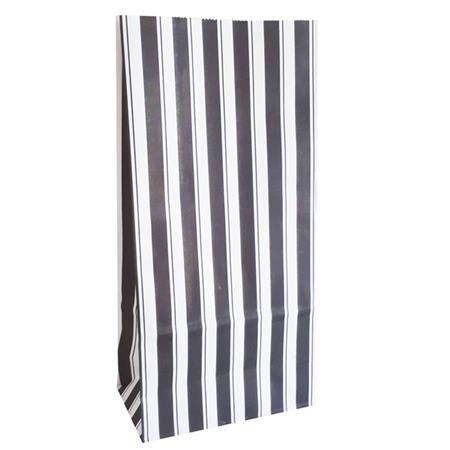 Bolsa con base raya doble. Negra 10u