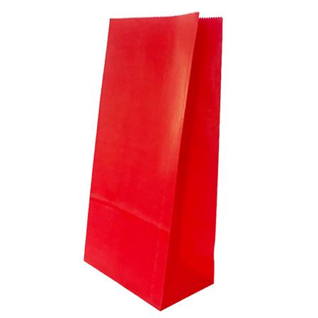 Bolsa con base lisa roja 10u