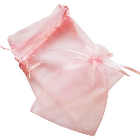 Bolsita de organza rosa
