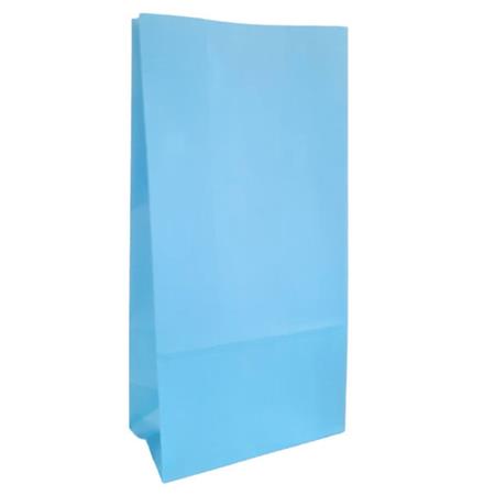 Bolsa con base lisa celeste 10u
