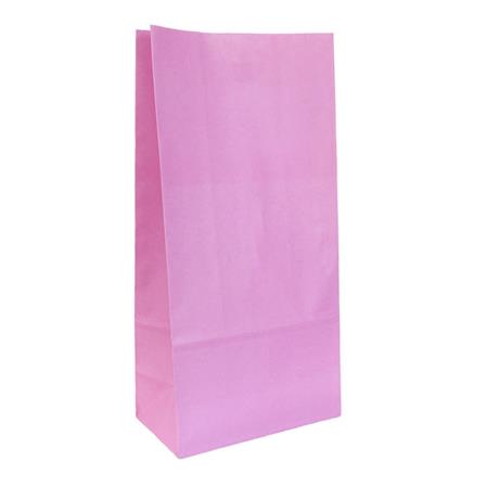 Bolsa con base lisa rosa 10u