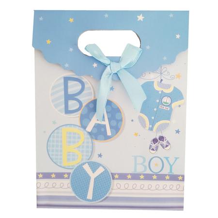 Bolsita con solapa y moño Baby Boy 12u