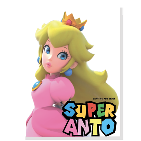 Bolsita sobre Pers. Mario Bros Peach