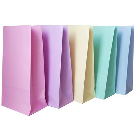 Bolsa con base lisa mix pastel 10u