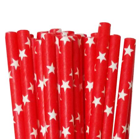 Bombillas estrellas blancas rojas 12u