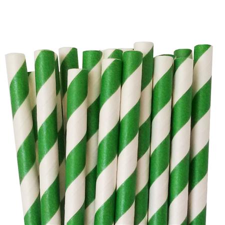 Bombillas rayas verdes 12u