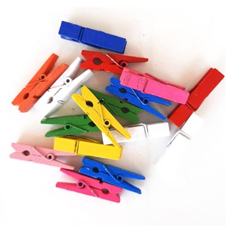 Broches lisos mini multicolor 10u