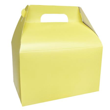 Cajita feliz lisa rectangular Amarilla