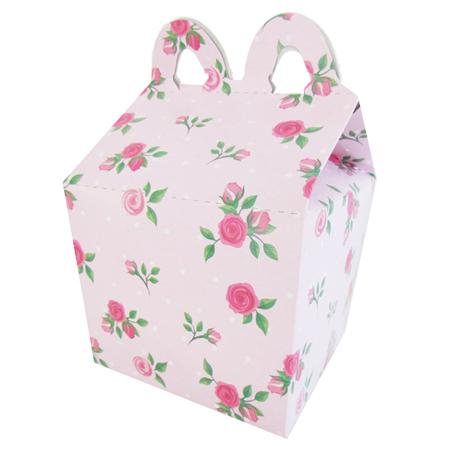 Cajita feliz rosa con flores (stock 2)