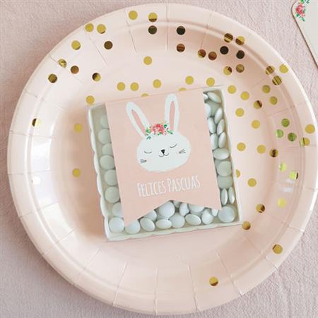 Cajita con onditas y tapa transparente Easter
