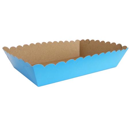 Canastas lisas onditas turquesa 1u