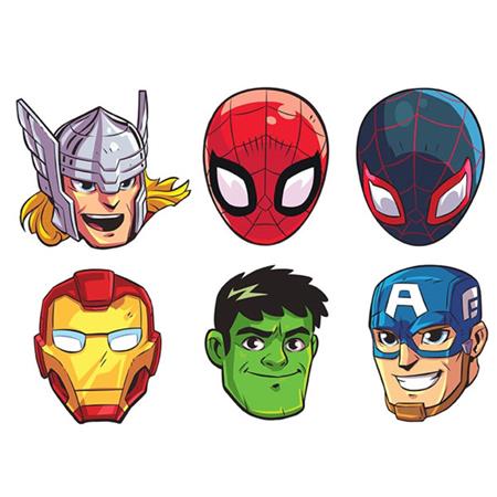 Careta de cartón Super Hero 10u