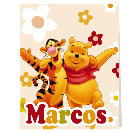 Carpita cartel Winnie Pooh 2u Pers