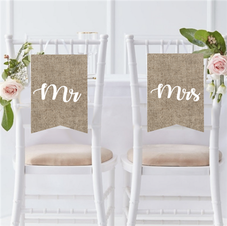 Cartel Silla arpillera Mr.Mrs (Mod.1) con cinta