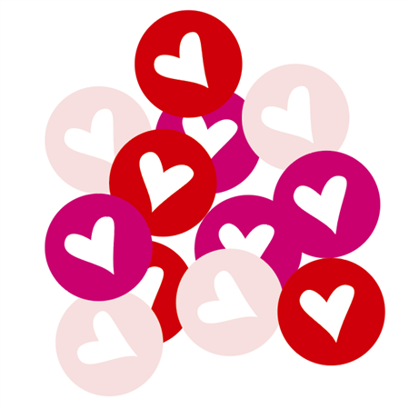 Confetti corazones Love 24u