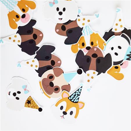 Confetti formitas Dogs blue 20u