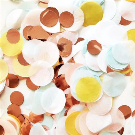 Confetti met rose gold y tissue Nordic