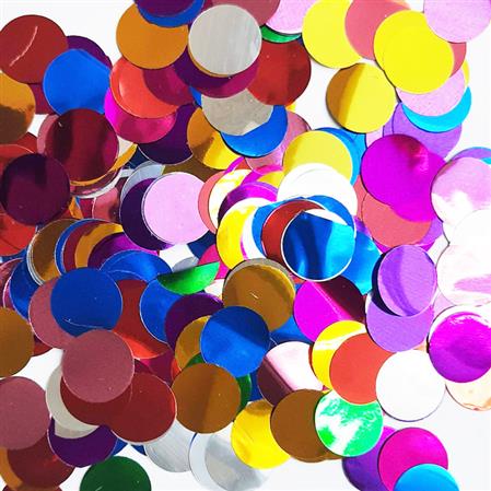 Confetti met circulos multicolor