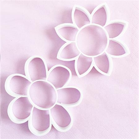 Cortantes plasticos Set Flores (2u)