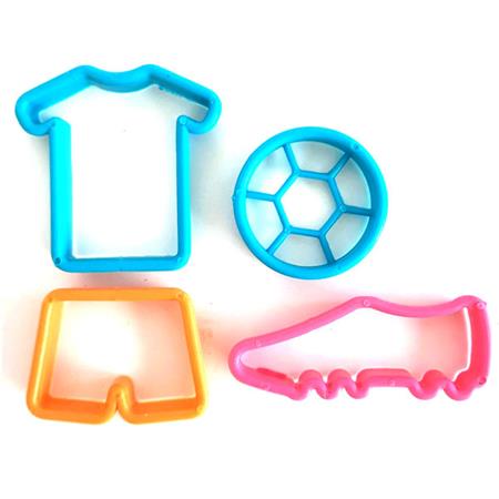Cortantes plasticos Set Futbol (4u)