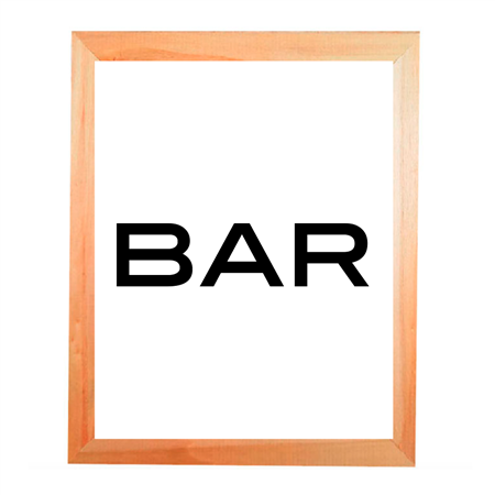 Cuadro de álamo natural BAR Pers